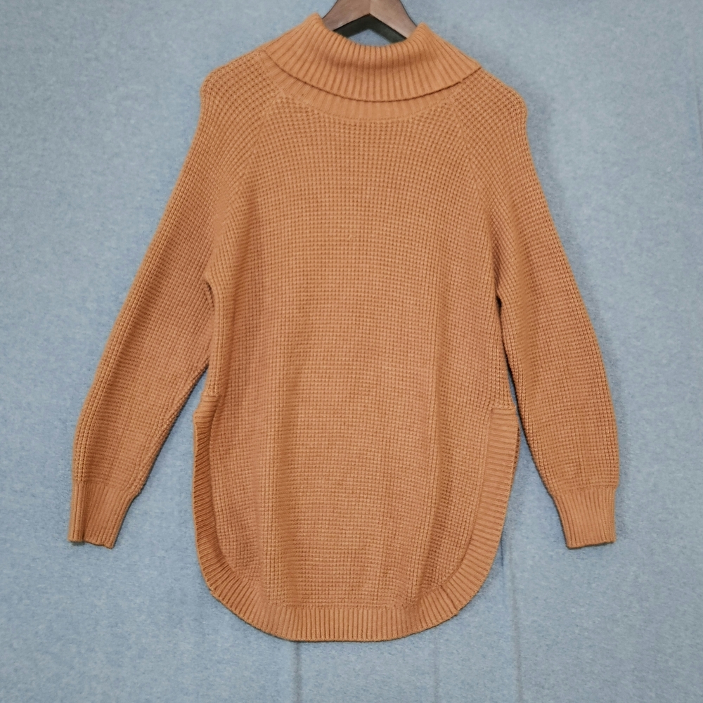 Kirundu Elegant Tan Cowl Neck Sweater for Women